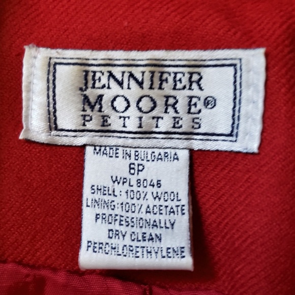 Jennifer Moore Petites Red Wool Blazer – 6P - Picture 4 of 4